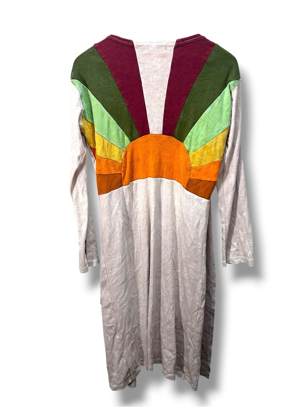 Boutique Garden Belle Shop Rainbow Acid Wash Long Open Cardigan S/M